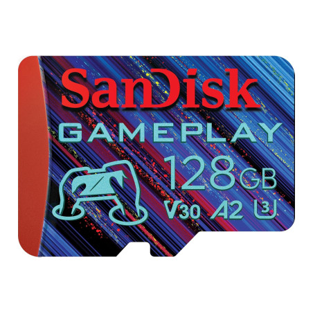 Карта пам'яті SanDisk 128GB microSD class 10 UHS-I U3 V30 A2 GamePlay (SDSQXAA-128G-GN6XN)