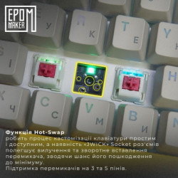 Клавіатура Epomaker EP64 60 Mulan Switch Hot-Swap RGB Wireless/Bluetooth/USB UA Black (EP64-B-M)