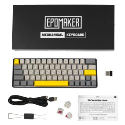 Клавіатура Epomaker EP64 60 Mulan Switch Hot-Swap RGB Wireless/Bluetooth/USB UA Black (EP64-B-M)