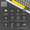 Клавіатура Epomaker Shadow-X 70 Mulan Switch Hot-Swap LCD Screen RGB Wireless/Bluetooth/USB UA White (SHX-W-M)