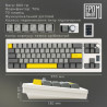 Клавіатура Epomaker Shadow-X 70 Mulan Switch Hot-Swap LCD Screen RGB Wireless/Bluetooth/USB UA White (SHX-W-M)