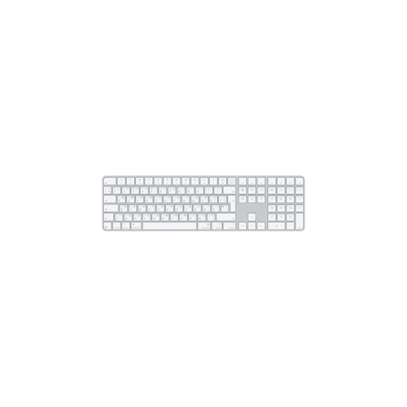 Клавіатура Apple Magic Keyboard with Touch ID Bluetooth/USB UA White (MXK73UA/A)