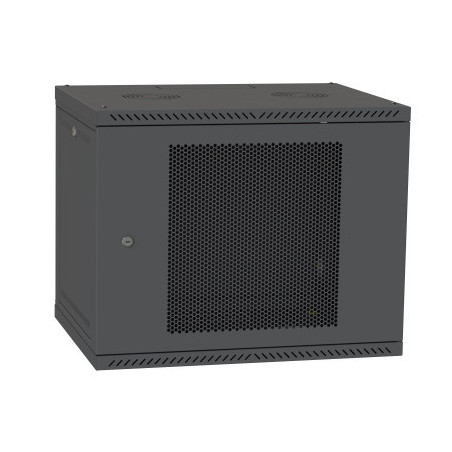 Шафа настінна Ipcom 9U, 600*450, перфорація, RAL9005 (СН-9U-060х045-ДП-9005)