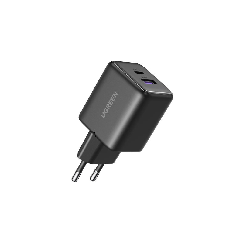 Зарядний пристрій Ugreen USB + USB-C GaN 30W X516 black (65014)