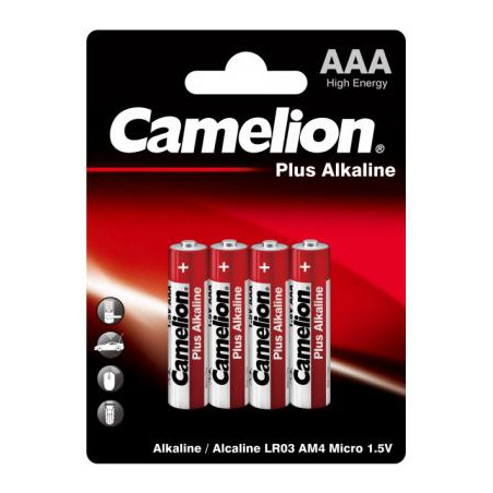 Батарейка Camelion AAA LR03 Plus Alkaline * 4 (LR03-BP4)
