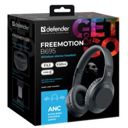 Навушники Defender FreeMotion B695 Bluetooth ANC Black (63695)