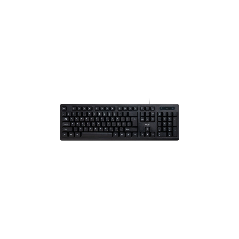 Клавіатура AOC KB100B USB UA Black (KB100B/97)