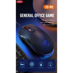 Мишка XO M5 A582 USB Black (XO-M5-BK)