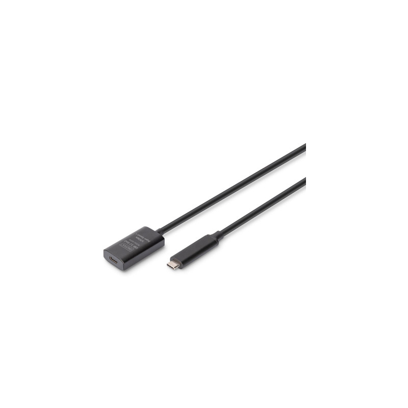 Дата кабель USB-С to USB-C 5.0m M/F USB3.2 Gen2 Active 10G Digitus (DA-73112)