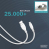 Дата кабель USB 2.0 AM to USB-C 2.0m 60W white Digitus (AK-300340-020-W)