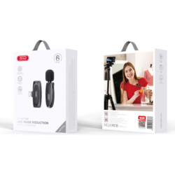 Мікрофон XO MKF08B з придушенням шуму lightning Black (XO MKF08B-IP)