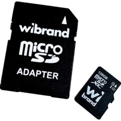 Карта пам'яті Wibrand 128GB microSD class 10 (WICDHU1/128GB-A)