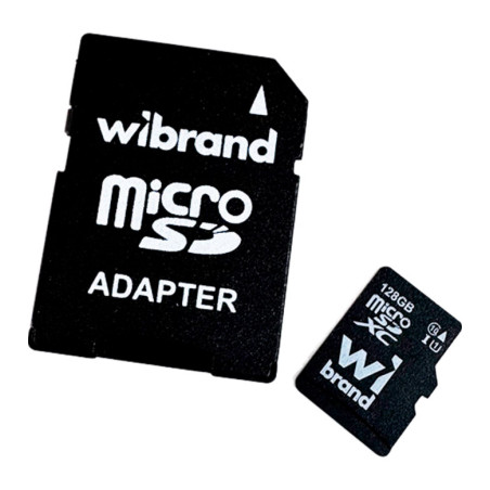 Карта пам'яті Wibrand 128GB microSD class 10 (WICDHU1/128GB-A)