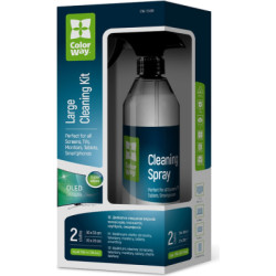 Спрей для очищення ColorWay Cleaning Kit, Large, OLED/LED/LCD/TFT, 550ml, microfibre*2 (CW-5500)