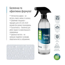Спрей для очищення ColorWay Cleaning Kit, Large, OLED/LED/LCD/TFT, 550ml, microfibre*2 (CW-5500)