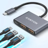 Концентратор Canyon hub DS-3 3in1 USB-C Dark Grey (CNS-TDS3)