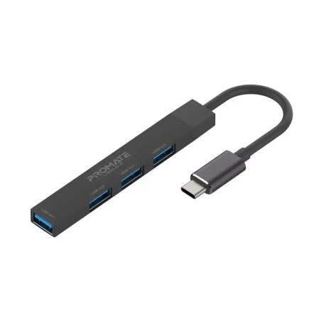 Концентратор Promate USB Hub 4 ports litehub-4.black (litehub-4.black)