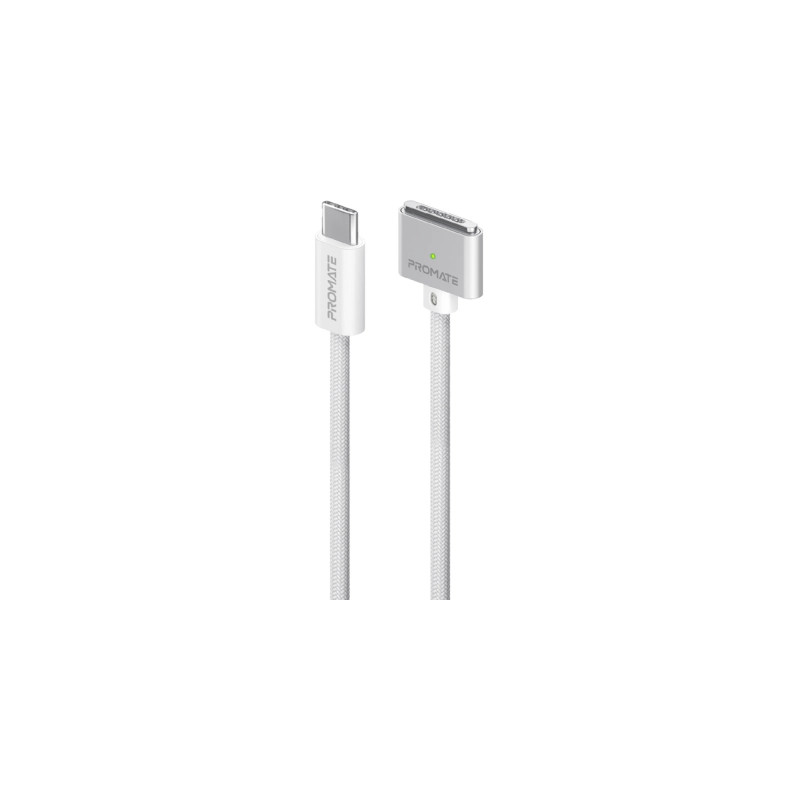 Дата кабель USB-C to MagSafe 3 white Promate (magcord-140pd.white)