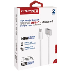 Дата кабель USB-C to MagSafe 3 white Promate (magcord-140pd.white)