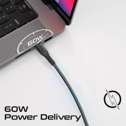 Дата кабель USB-C to USB-C 2.0m Promate (cablekit-cc.black)