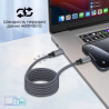 Дата кабель USB-C to USB-C 1.2m Promate (springy.grey)