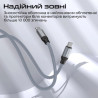 Дата кабель USB-C to USB-C 1.2m Promate (springy.grey)