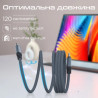 Дата кабель USB-C to USB-C 1.2m Promate (springy.grey)