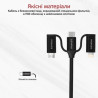Дата кабель USB 2.0 AM to Lightning + Micro 5P + USB-C pentapower.black Promate (pentapower.black)