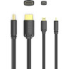 Кабель мультимедійний HDMI M to HDMI micro M 3.0m V2.0 4K 60Hz Vention (AGIBI)