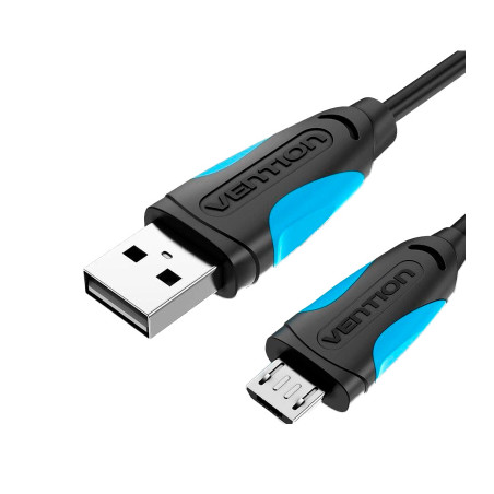 Дата кабель USB 2.0 AM to Micro 5P 0.5m Black Vention (VAS-A08-B050)