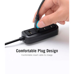 Дата кабель USB 2.0 AM to Micro 5P 0.5m Black Vention (VAS-A08-B050)