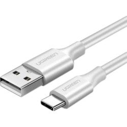 Дата кабель USB 2.0 AM to USB-C 0.5m 3.0A (18W) Nickel Plating US287 White Ugreen (60120)