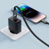 Дата кабель USB-C + USB-A to USB-C 1.2m 3.0A zink alloy C13-04 Black Acefast (6974316282334)