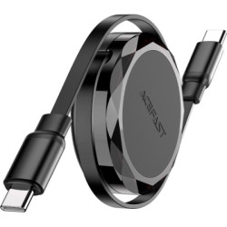 Дата кабель USB-C to USB-C 0.8m 60W dual retraction C13-03 Black Acefast (6974316280132)