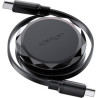 Дата кабель USB-C to USB-C 0.8m 60W dual retraction C13-03 Black Acefast (6974316280132)
