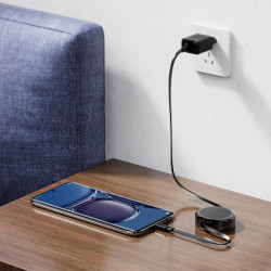 Дата кабель USB-C to USB-C 0.8m 60W dual retraction C13-03 Black Acefast (6974316280132)