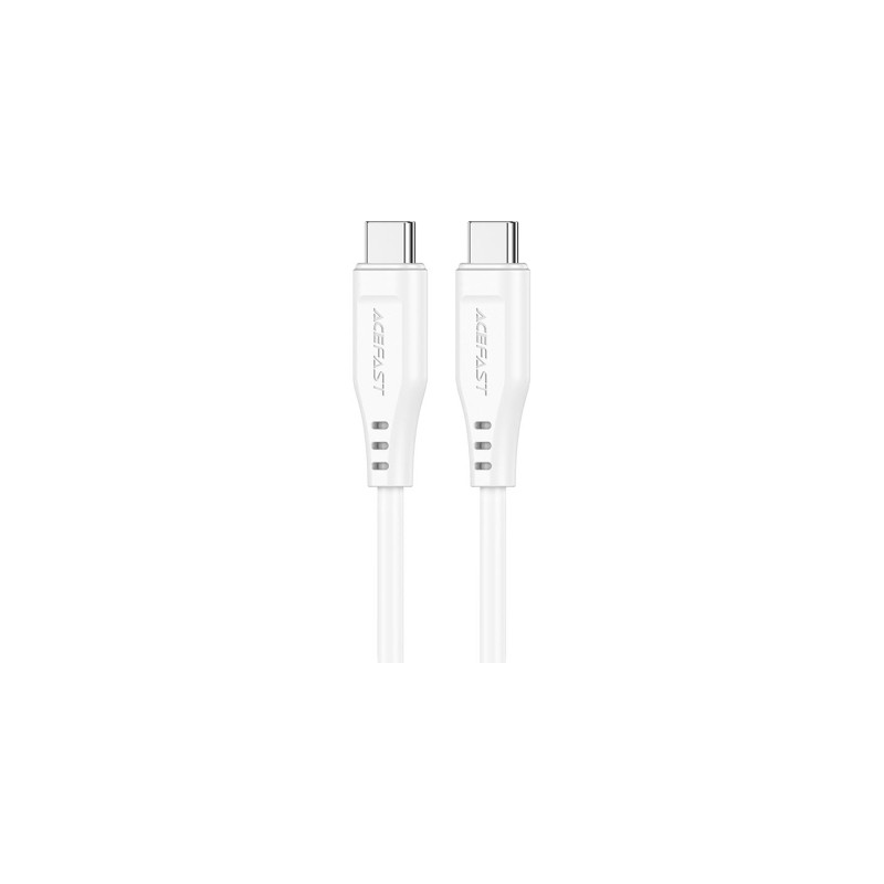 Дата кабель USB-C to USB-C 1.2m 3A TPE C3-03 White Acefast (6974316280859)
