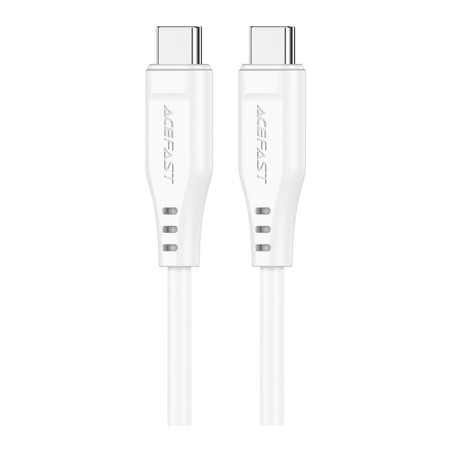 Дата кабель USB-C to USB-C 1.2m 3A TPE C3-03 White Acefast (6974316280859)