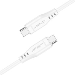 Дата кабель USB-C to USB-C 1.2m 3A TPE C3-03 White Acefast (6974316280859)