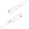 Дата кабель USB-C to USB-C 1.2m 3A TPE C3-03 White Acefast (6974316280859)