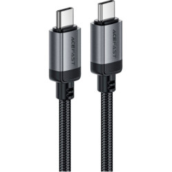 Дата кабель USB-C to USB-C 1.2m 3A aluminum alloy C20-03 Black Acefast (6974316283775)