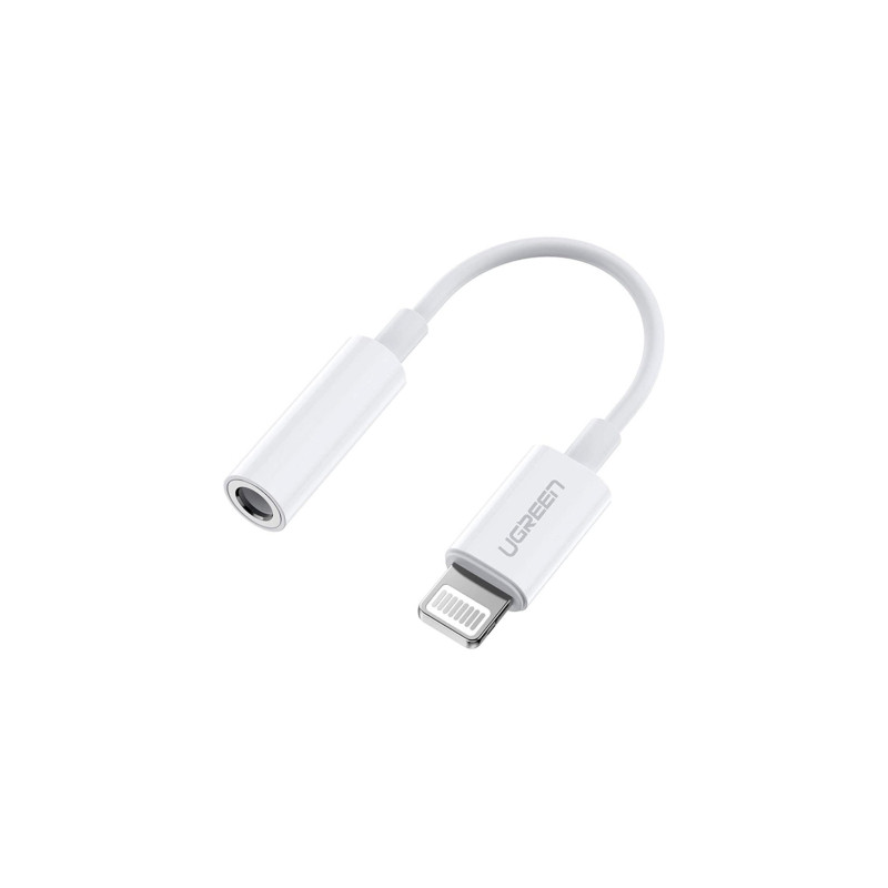 Перехідник Lightning to 3.5 mm 0.1m Headphone Jack Adapter Model US212 white Ugreen (30759)