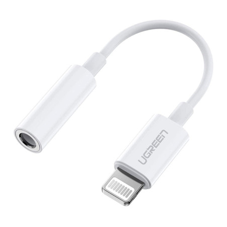 Перехідник Lightning to 3.5 mm 0.1m Headphone Jack Adapter Model US212 white Ugreen (30759)