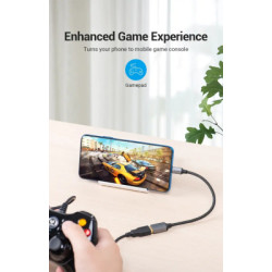 Перехідник USB 3.0 Type-C to USB AF (OTG) 0.15m Aluminum Alloy Vention (CCXHB)