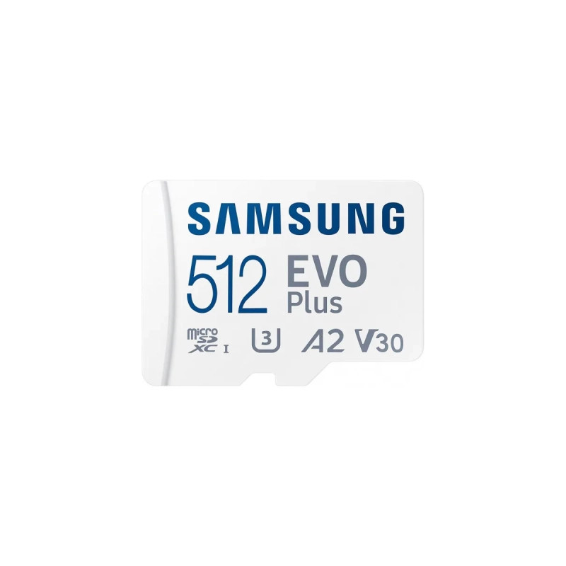 Карта пам'яті Samsung 512 GB microSDXC Class 10 UHS-I U3 V30 A2 EVO Plus+SD Adapte (MB-MC512SA/EU)