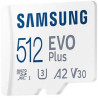 Карта пам'яті Samsung 512 GB microSDXC Class 10 UHS-I U3 V30 A2 EVO Plus+SD Adapte (MB-MC512SA/EU)