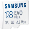 Карта пам'яті Samsung 128 GB microSDXC Class 10 UHS-I U3 V30 A2 EVO Plus+SD Adapte (MC128SA/EU)