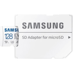 Карта пам'яті Samsung 128 GB microSDXC Class 10 UHS-I U3 V30 A2 EVO Plus+SD Adapte (MC128SA/EU)