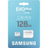 Карта пам'яті Samsung 128 GB microSDXC Class 10 UHS-I U3 V30 A2 EVO Plus+SD Adapte (MC128SA/EU)
