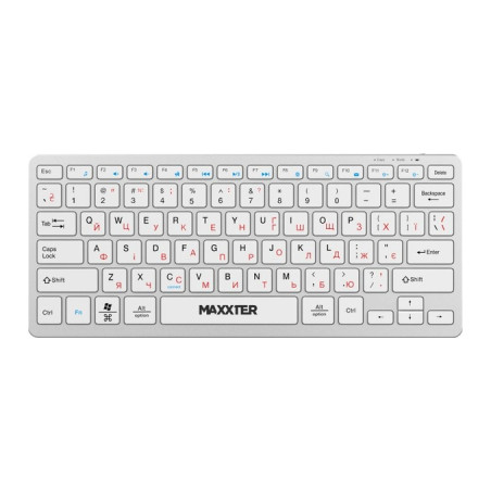 Клавіатура Maxxter KBW-C01S-UA Wireless UA White (KBW-C01S-UA)